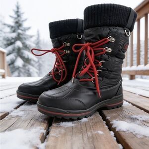 COUGAR SNOW BOOTS SIZE 10M BLACK WOMENS